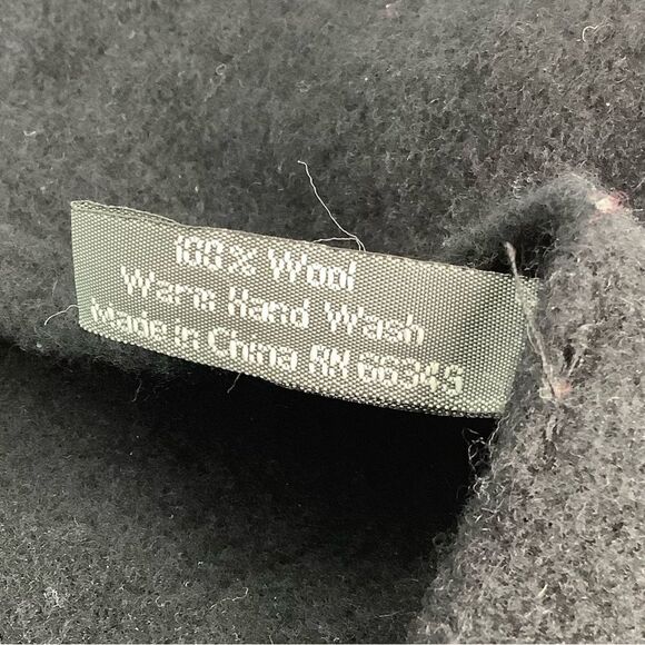 V. Fraas Black Wool Beret Accessory Women Hats Fits Most Rn 66349 Academia - Picture 8 of 8